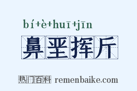 鼻垩挥斤是什么意思的图片